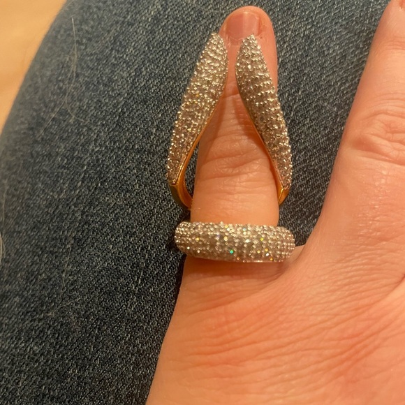 nOir Unique Silver and Gold Women's Statement ring, size 6.5 - Picture 8 of 9